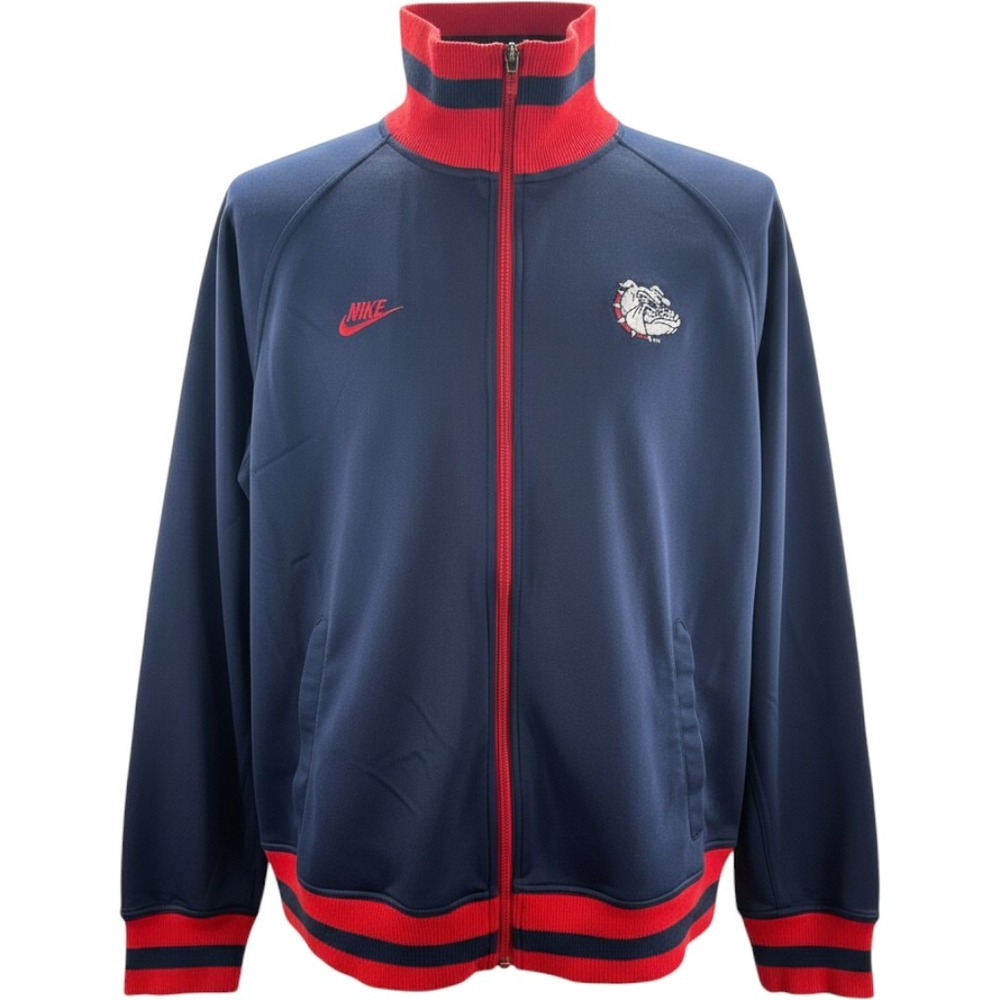 Nike Team Fresno State Bulldogs Track Jacket Navy Red Full Zip Athletic Mens XL